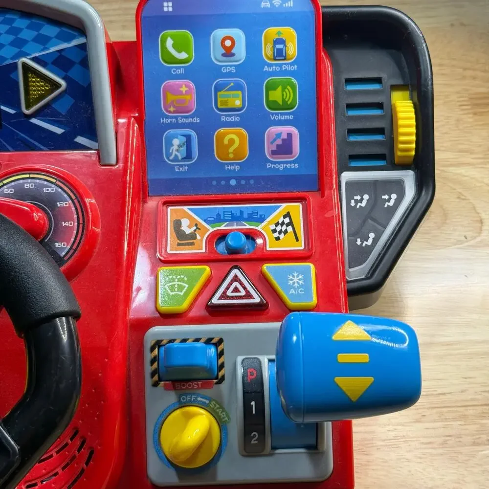 Vtech Race & Discover Driver Educational Toy Interactive Driving Games Working